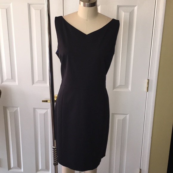 ELIE TAHARI BLACK PENCIL SHEATH DRESS EUC - Picture 1 of 8